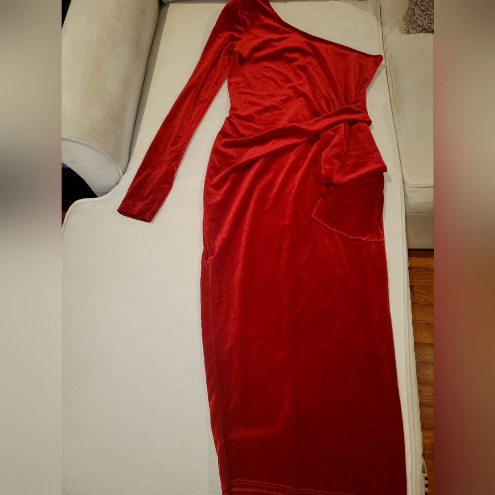 Red Velvet midi dress - Picture 5 of 5